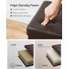 imageSONGMICS MAZIE Collection  15 Inches Ottoman with Storage Footstool Storage Ottoman with Metal Grommet Handles Load 660 lb for Dorm Living Room Bedroom Synthetic Leather Black ULSF30BBrown