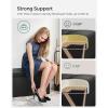 imageSONGMICS MAZIE Collection  15 Inches Ottoman with Storage Footstool Storage Ottoman with Metal Grommet Handles Load 660 lb for Dorm Living Room Bedroom Synthetic Leather Black ULSF30BBlack