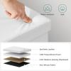 imageSONGMICS MAZIE Collection  15 Inches Ottoman with Storage Footstool Storage Ottoman with Metal Grommet Handles Load 660 lb for Dorm Living Room Bedroom Synthetic Leather Black ULSF30BWhite