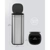 imageSONGMICS Motion Sensor Trash Can 13 Gallon Automatic Kitchen Garbage Can MultiColored Indicator Lights Ozone Odor Control StayOpen Lid Tall Stainless Steel Silver ULTB620E50V1