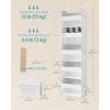 imageSONGMICS Over The Door Organizer Hanging Door Organizer with 5 Large Pockets 5Tier Fabric Storage Transparent Nylon Mesh Foldable Metal Hooks with Side Pouches Cloud White URDH007W01Cloud White