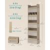 imageSONGMICS Over The Door Organizer Hanging Door Organizer with 5 Large Pockets 5Tier Fabric Storage Transparent Nylon Mesh Foldable Metal Hooks with Side Pouches Cloud White URDH007W01Summer Sand