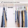 imageSONGMICS Pants Hangers Set of 3 5 Tiers NonSlip Skirt Hangers Space Saving Pants Organizers for Closet Silver and Black UCRI041BK3 Packs with 4Tiers