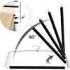 imageSONGMICS Pants Hangers Set of 3 5 Tiers NonSlip Skirt Hangers Space Saving Pants Organizers for Closet Silver and Black UCRI041BK3 Packs with 5Tiers