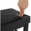 imageSONGMICS Shoe Bench 3Tier Shoe Rack for Entryway Storage Organizer with Foam Padded Seat Faux Leather Metal Frame for Living Room Hallway 122 x 319 x 193 Inches Black ULBS58HBlack
