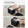 imageSONGMICS Storage Ottoman Foldable Small Ottoman Foot Rest 122 x 161 Inches Foot Stool Load up to 286 lb for Living Room Bedroom Dorm Jelly Pink ULSF200R01Ink Black