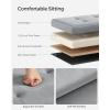 imageSONGMICS Storage Ottoman Foldable Small Ottoman Foot Rest 122 x 161 Inches Foot Stool Load up to 286 lb for Living Room Bedroom Dorm Jelly Pink ULSF200R01Dove Gray