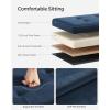 imageSONGMICS Storage Ottoman Foldable Small Ottoman Foot Rest 122 x 161 Inches Foot Stool Load up to 286 lb for Living Room Bedroom Dorm Jelly Pink ULSF200R01Midnight Blue