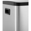 imageSONGMICS Trash Can 12Gallon Pedal Garbage Can Stainless Steel Step Bin Plastic Inner Bucket and Lid Soft Closure Fingerprint Proof for Kitchen Living Room Silver ULTB007E0112 Gal