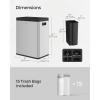 imageSONGMICS Trash Can 12Gallon Pedal Garbage Can Stainless Steel Step Bin Plastic Inner Bucket and Lid Soft Closure Fingerprint Proof for Kitchen Living Room Silver ULTB007E012 x 66 Gal