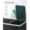 imageSONGMICS Trash Can 3 x 48 Gallon Garbage Can 144 Gallon Recycle Bin with SoftClose Lids Pedals and Inner Buckets for Kitchen Stainless Steel Black ULTB154B01Black