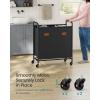 imageSONGMICS 4Section Laundry Sorter Laundry Hamper with Wheels Rolling Clothes Hamper Cart with Large Capacity and Removable Bags for Laundry Room Bedroom Bathroom Ink Black URLS460B01Ink Black