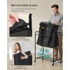 imageSONGMICS 4Section Laundry Sorter Laundry Hamper with Wheels Rolling Clothes Hamper Cart with Large Capacity and Removable Bags for Laundry Room Bedroom Bathroom Ink Black URLS460B01Ink Black
