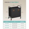 imageSONGMICS 4Section Laundry Sorter Laundry Hamper with Wheels Rolling Clothes Hamper Cart with Large Capacity and Removable Bags for Laundry Room Bedroom Bathroom Ink Black URLS460B01Ink Black