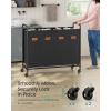 imageSONGMICS 4Section Laundry Sorter Laundry Hamper with Wheels Rolling Clothes Hamper Cart with Large Capacity and Removable Bags for Laundry Room Bedroom Bathroom Ink Black URLS460B01Ink Black