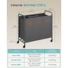 imageSONGMICS 4Section Laundry Sorter Laundry Hamper with Wheels Rolling Clothes Hamper Cart with Large Capacity and Removable Bags for Laundry Room Bedroom Bathroom Ink Black URLS460B01Slate Gray