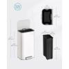 imageSONGMICS Kitchen Trash Can 13Gallon 50 L Garbage Can with Lid Stainless Steel Soft Close and Stays Open Inner Bucket Wide NonSlip Pedal Ink Black ULTB547B01Cloud White