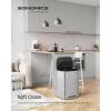 imageSONGMICS Kitchen Trash Can 13Gallon 50 L Garbage Can with Lid Stainless Steel Soft Close and Stays Open Inner Bucket Wide NonSlip Pedal Ink Black ULTB547B01Metallic Silver