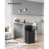 imageSONGMICS Kitchen Trash Can 13Gallon 50 L Garbage Can with Lid Stainless Steel Soft Close and Stays Open Inner Bucket Wide NonSlip Pedal Ink Black ULTB547B01Ink Black