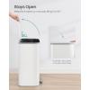 imageSONGMICS Kitchen Trash Can 13Gallon 50 L Garbage Can with Lid Stainless Steel Soft Close and Stays Open Inner Bucket Wide NonSlip Pedal Ink Black ULTB547B01Cloud White