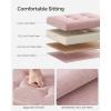 imageSONGMICS MAZIE Collection  Small Folding Storage Ottoman Foot Rest Stool 122 x 161 x 122 Inches 286 lb Load Capacity for Living Room Bedroom Home Office Dorm Light Taupe ULSF102K01Jelly Pink