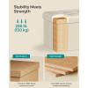 imageSONGMICS MAZIE Collection  Small Folding Storage Ottoman Foot Rest Stool 122 x 161 x 122 Inches 286 lb Load Capacity for Living Room Bedroom Home Office Dorm Light Taupe ULSF102K01Cream White