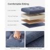 imageSONGMICS MAZIE Collection  Small Folding Storage Ottoman Foot Rest Stool 122 x 161 x 122 Inches 286 lb Load Capacity for Living Room Bedroom Home Office Dorm Light Taupe ULSF102K01Light Denim Blue