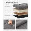 imageSONGMICS MAZIE Collection  Small Folding Storage Ottoman Foot Rest Stool 122 x 161 x 122 Inches 286 lb Load Capacity for Living Room Bedroom Home Office Dorm Light Taupe ULSF102K01Dark Gray