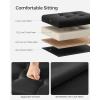 imageSONGMICS MAZIE Collection  Small Folding Storage Ottoman Foot Rest Stool 122 x 161 x 122 Inches 286 lb Load Capacity for Living Room Bedroom Home Office Dorm Light Taupe ULSF102K01Ink Black
