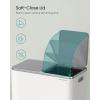 imageSONGMICS Trash Can 2 x 106 Gallon 2 x 40 L Garbage Can for Kitchen with 15 Trash Bags 2 Compartments Plastic Inner Buckets and Hinged Lids Airtight Black ULTB730B80White  Gray