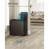 imageSONGMICS Trash Can 2 x 106 Gallon 2 x 40 L Garbage Can for Kitchen with 15 Trash Bags 2 Compartments Plastic Inner Buckets and Hinged Lids Airtight Black ULTB730B80Slate Gray