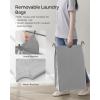 imageSONGMICS 3Section Laundry Sorter Laundry Basket with Wheels Laundry Hamper with 3 Bags Laundry Room Organizer Removable Laundry Bag with Handles Lockable Wheels Gray ULSF003GSGray