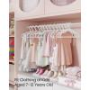 imageSONGMICS Baby Hangers 60 Pack Plastic Kids Hangers for Closet 11 x 61 Inches for Children Aged 06 Years SpaceSaving NonSlip Cloud White UCRP080W01100 Pack 14W x 7H