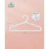 imageSONGMICS Baby Hangers 60 Pack Plastic Kids Hangers for Closet 11 x 61 Inches for Children Aged 06 Years SpaceSaving NonSlip Cloud White UCRP080W01100 Pack 14W x 7H