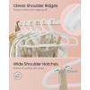imageSONGMICS Baby Hangers 60 Pack Plastic Kids Hangers for Closet 11 x 61 Inches for Children Aged 06 Years SpaceSaving NonSlip Cloud White UCRP080W01100 Pack 14W x 7H