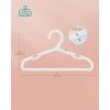 imageSONGMICS Baby Hangers 60 Pack Plastic Kids Hangers for Closet 11 x 61 Inches for Children Aged 06 Years SpaceSaving NonSlip Cloud White UCRP080W01100 Pack 11W x 61H