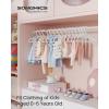 imageSONGMICS Baby Hangers 60 Pack Plastic Kids Hangers for Closet 11 x 61 Inches for Children Aged 06 Years SpaceSaving NonSlip Cloud White UCRP080W01100 Pack 11W x 61H