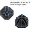 imageSONGMICS Plastic Connectors for DIY Wire Cube Storage Unit 20 Pieces ABS Connector with 8 Slots Black AULPC0B20
