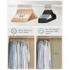 imageSONGMICS RubberCoated Plastic Hangers 50 Pack NonSlip Coat Hangers SpaceSaving Slim Clothes Hangers 360 Degree Swivel Hooks Shoulder Notches White UCRP008W05Black