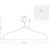 imageSONGMICS RubberCoated Plastic Hangers 50 Pack NonSlip Coat Hangers SpaceSaving Slim Clothes Hangers 360 Degree Swivel Hooks Shoulder Notches White UCRP008W05White