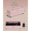 imageSONGMICS Storage Ottoman Bench Storage Chest 157 x 433 x 157 Inches End of Bed Bench 27 Gal 103 L for Bedroom Entryway Living Room Jelly Pink ULSF533R01Jelly Pink