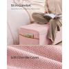imageSONGMICS Storage Ottoman Bench Storage Chest 157 x 433 x 157 Inches End of Bed Bench 27 Gal 103 L for Bedroom Entryway Living Room Jelly Pink ULSF533R01Jelly Pink