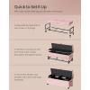 imageSONGMICS Storage Ottoman Bench Storage Chest 157 x 433 x 157 Inches End of Bed Bench 27 Gal 103 L for Bedroom Entryway Living Room Jelly Pink ULSF533R01Jelly Pink