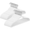 imageSONGMICS RubberCoated Plastic Hangers 50 Pack NonSlip Coat Hangers SpaceSaving Slim Clothes Hangers 360 Degree Swivel Hooks Shoulder Notches White UCRP008W05White