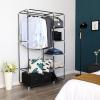 imageSONGMICS 43 Inch Portable Clothes Closet Wardrobe with NonWoven Fabric and Hanging Rod Quick and Easy to Assemble Gray ULSF007G