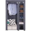 imageSONGMICS 43 Inch Portable Clothes Closet Wardrobe with NonWoven Fabric and Hanging Rod Quick and Easy to Assemble Gray ULSF007G