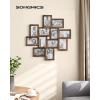 imageSONGMICS 4x6 Collage Picture Frames 12Pack Photo Collage Frame for Wall Decor Glass Front Assembly Required Maroon Brown Heather Greige Ash BlackRustic Brown