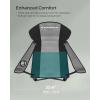 imageSONGMICS Folding Camping Chair Set of 2 Supports 551 lb per Chair with Comfortable Sponge Seat Heavy Duty Structure Cup Holder Outdoor Picnic Chair Grey and Black UGCB206G01