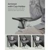 imageSONGMICS Folding Camping Chair Set of 2 Supports 551 lb per Chair with Comfortable Sponge Seat Heavy Duty Structure Cup Holder Outdoor Picnic Chair Grey and Black UGCB206G01