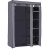 imageSONGMICS 43 Inch Portable Clothes Closet Wardrobe with NonWoven Fabric and Hanging Rod Quick and Easy to Assemble Gray ULSF007G